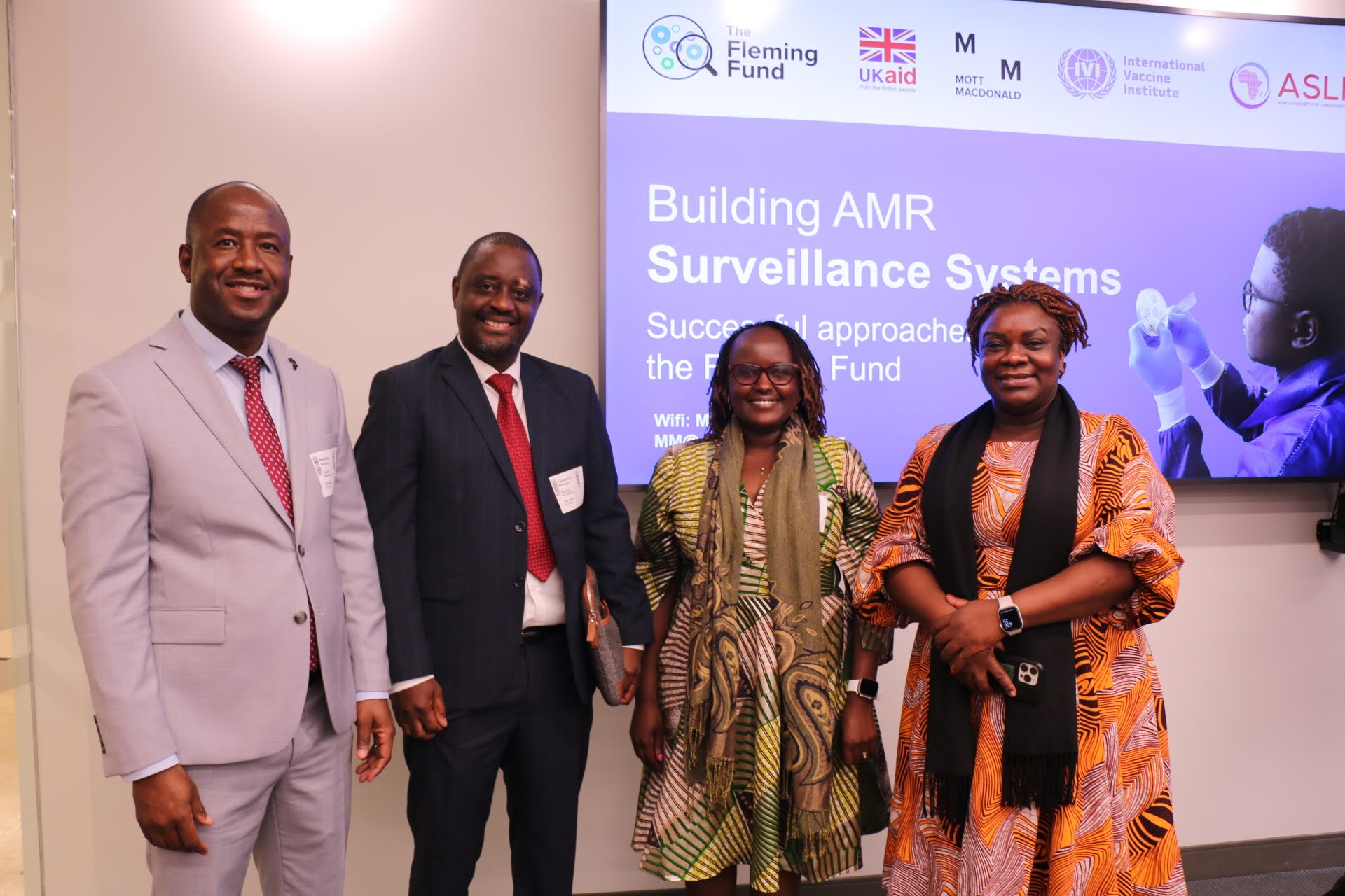 Panel members from the Fleming Fund's UNGA-HLM on AMR side event. Credit: Mott MacDonald.