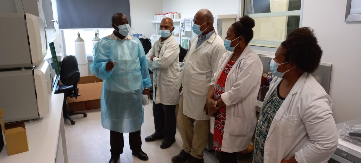 Laboratory team in PNG.