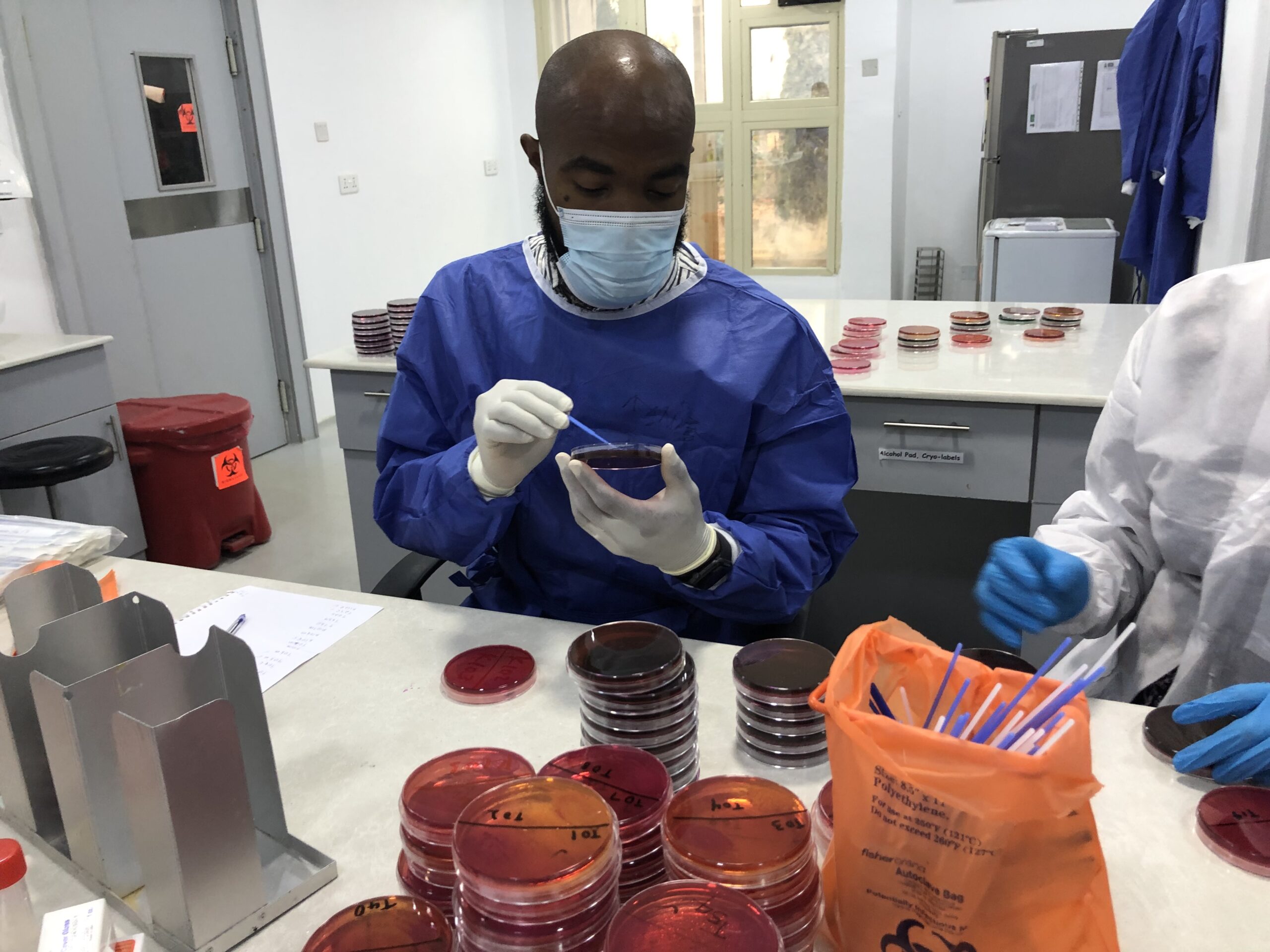 Emmanuel at the Nigeria CDC National Reference Laboratory in Abuja, Nigeria.